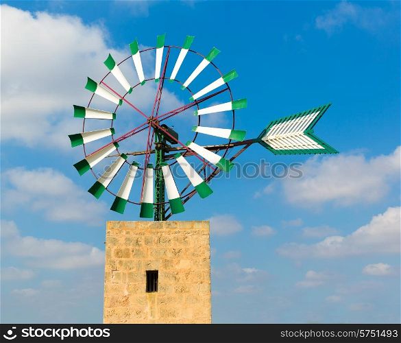 Mallorca Majorca windmill in Campos Balearic Islands of Spain