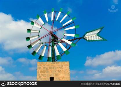 Mallorca Majorca windmill in Campos Balearic Islands of Spain