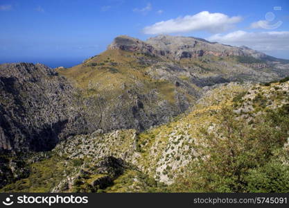 Mallorca mountain view in the north of the island, Spain