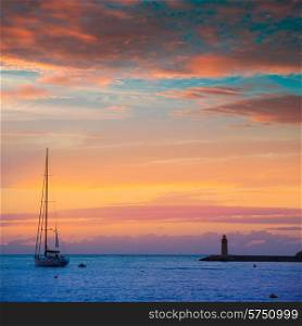 Mallorca port de Andratx sunset in Mallorca at Balearic islands of spain