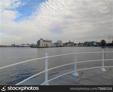 MALMO, SWEDEN - AUGUST 7 : Cityscape with lighthouse on August 7, 2013 in Malmo, Sweden. Scania county (Skane in Swedish) Oresund region.