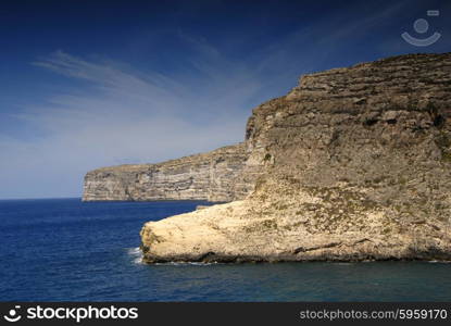 Malta island coastal view at Gozo island