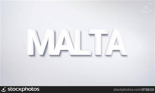 Malta, text design. calligraphy. Typography poster. Usable as Wallpaper background