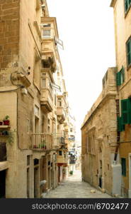 Maltese architecture, typical houses, Malta.