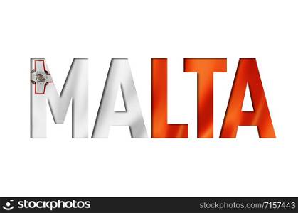maltese flag text font. malta symbol background. malta flag text font