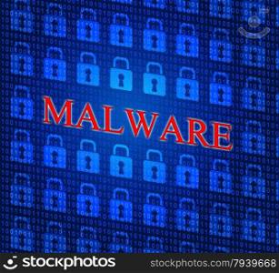 Malware Internet Indicating World Wide Web And Website