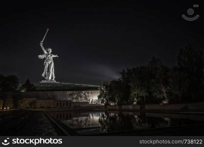 Mamayev Kurgan is a dominant height overlooking the city of Volgograd (formerly Stalingrad) in Southern Russia. The name in Russian means tumulus of Mamai The formation is dominated by a memorial complex commemorating the Battle of Stalingrad. The Motherland calls