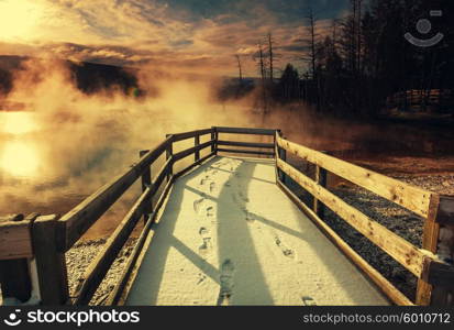 Mammoth Hot Springs in Yellowstone NP, USA