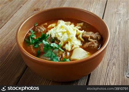 Mampar - Uighur soup.Central Asian cuisine