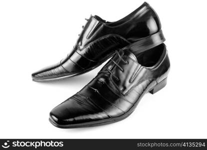 Man&acute;s shoes isolated on a white background