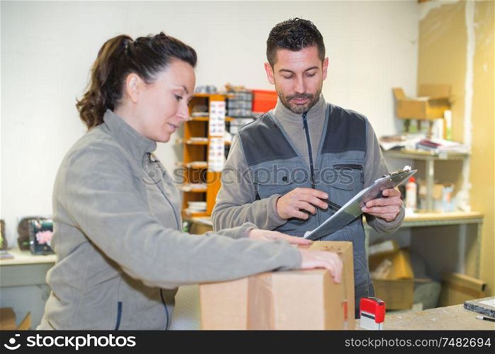 man and a woman dealing with a delivery issue