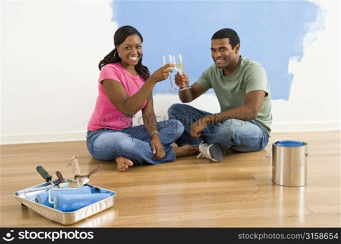 Man and woman, DIY, celebrating