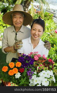 Man and Woman Gardening