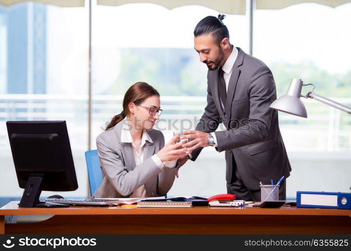 Man and woman in business concept