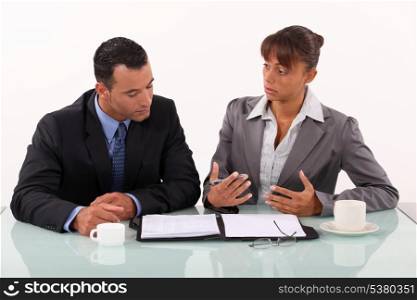 Man and woman in businessmeeting
