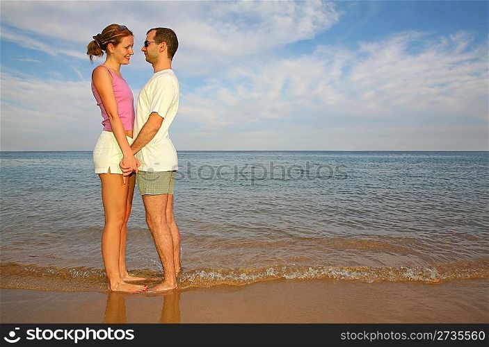 Man and woman on a beach