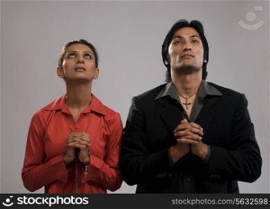 Man and woman praying