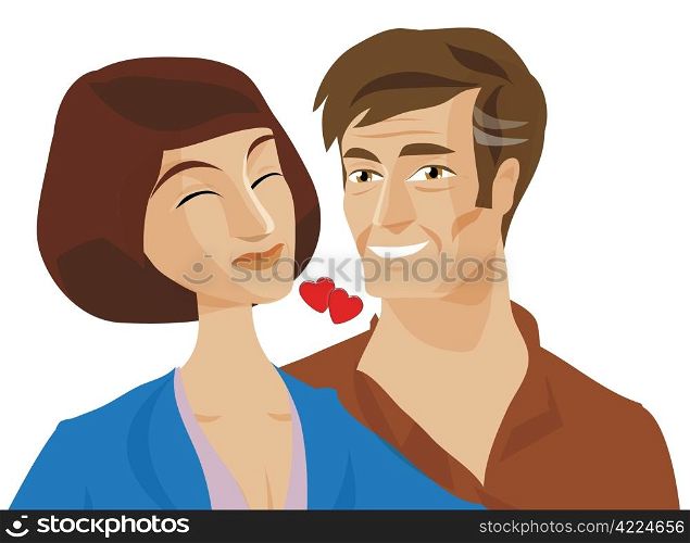 man and woman representing a couple in love