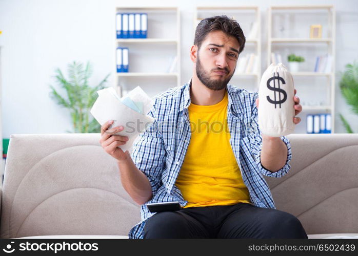 Man angry at bills he needs to pay