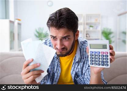 Man angry at bills he needs to pay