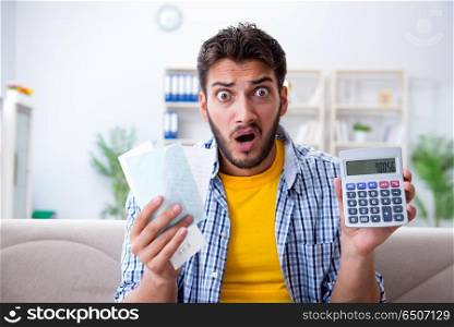 Man angry at bills he needs to pay