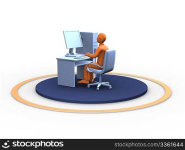 man at work - 3d picture