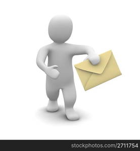 Man bringing letter