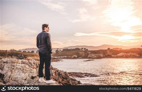 Man contemplating the sea