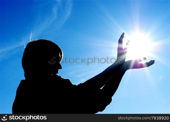 Man control the sun. Conceptual design.