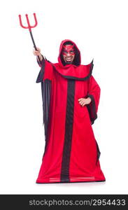 Man devil in red costume