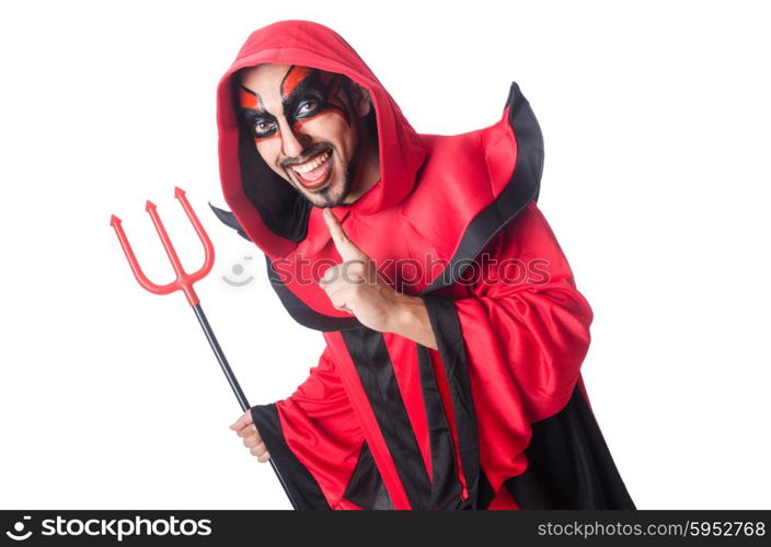 Man devil in red costume