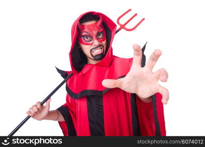 Man devil in red costume