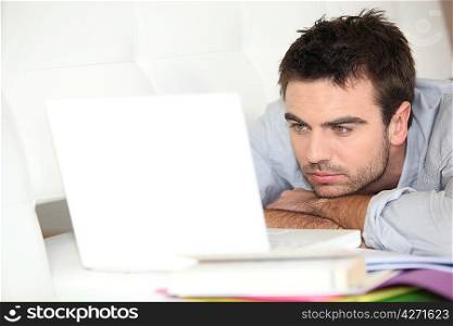 Man doing computer work