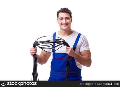 Man doing electrical repairs