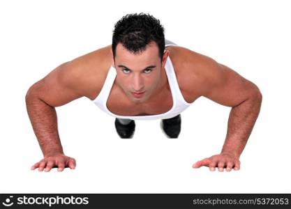 Man doing push-up