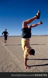 man doing the handstand
