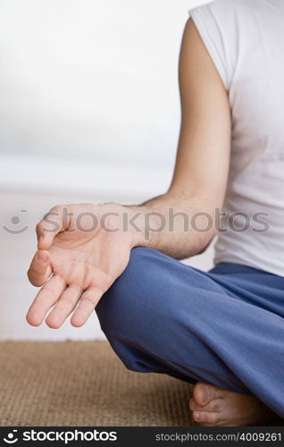 Man doing yoga