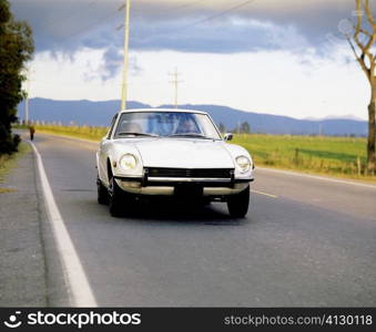 Man driving a car