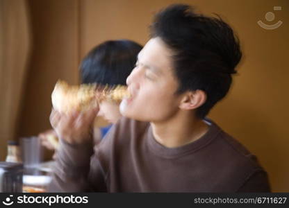 Man eating