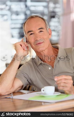 Man enjoying a coffee
