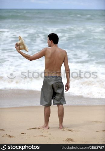 Man enjoying on the beach, Brazil