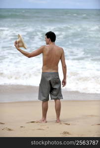 Man enjoying on the beach, Brazil