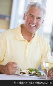 Man Enjoying Salad
