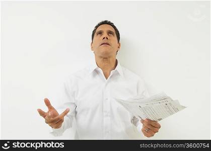 Man Frustrated with Taxes