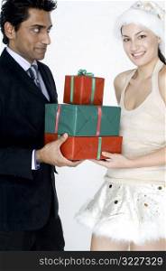Man Getting Gifts