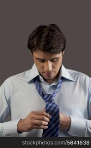 Man getting ready for office