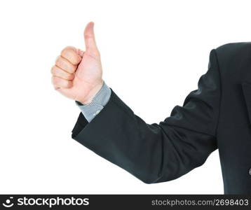Man giving thumbs up gesture