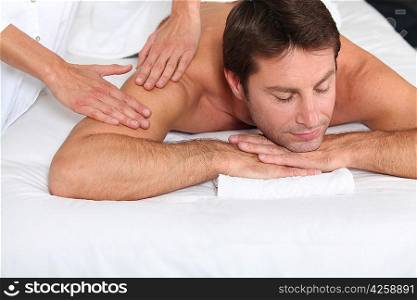man having a massage