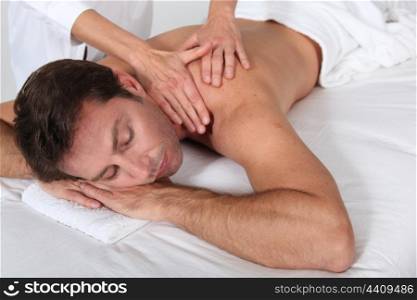 Man having a massage