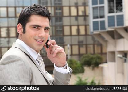 Man having conversation on phone